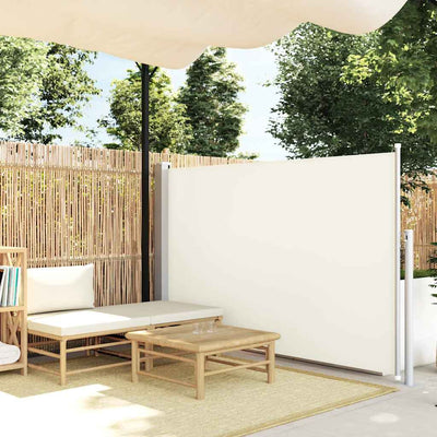 Vidaxl tuinscherm uittrekbaar 140x514 cm crème