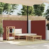 Vidaxl windscherm uittrekbaar 120x600 cm bruin - afbeelding 1