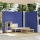 Vidaxl windscherm uittrekbaar 160x600 cm blauw