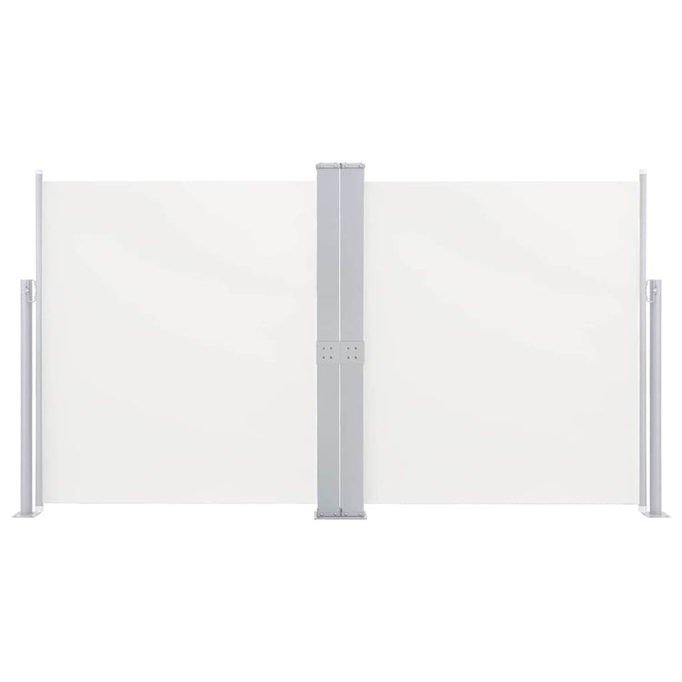 Vidaxl tuinscherm uittrekbaar dubbel 170x600 cm crème