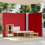 Vidaxl windscherm uittrekbaar 170x600 cm rood - afbeelding 1