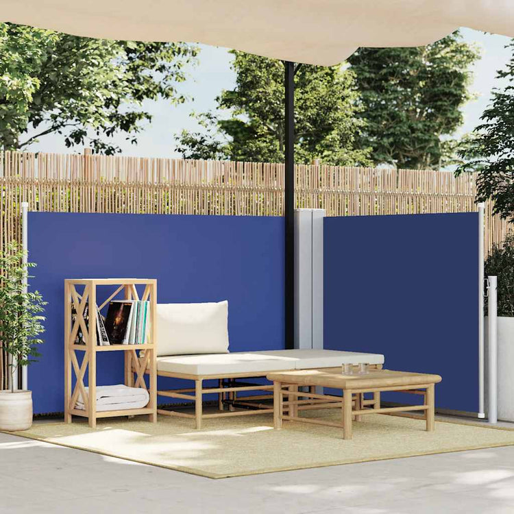 Vidaxl windscherm uittrekbaar 120x1000 cm blauw