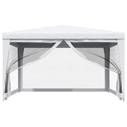 Vidaxl partytent met 4 mesh zijwanden 4x4 m wit - afbeelding 3