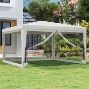 Vidaxl partytent met 4 mesh zijwanden 4x4 m wit - afbeelding 1
