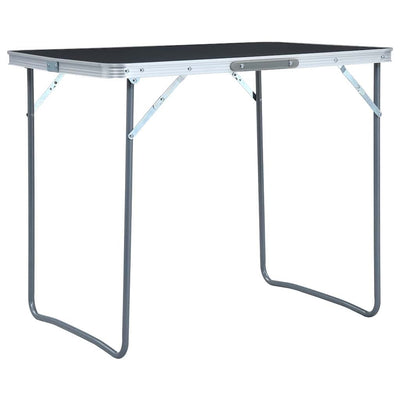 Vidaxl campingtafel inklapbaar met metalen frame 80x60 cm grijs