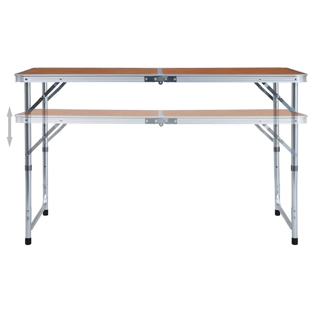 Vidaxl campingtafel inklapbaar 120x60 cm aluminium