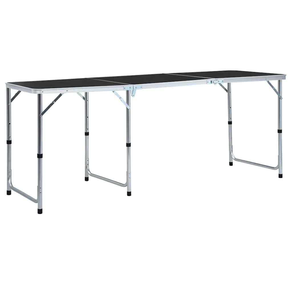 Vidaxl campingtafel inklapbaar 180x60 cm aluminium grijs