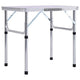 Vidaxl campingtafel inklapbaar 60x45 cm aluminium wit