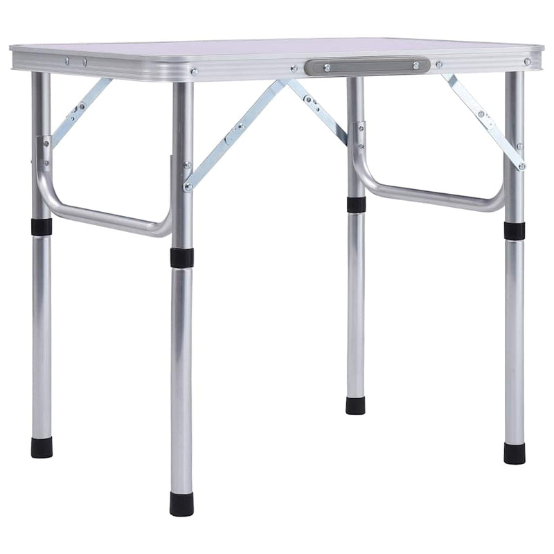 Vidaxl campingtafel inklapbaar 60x45 cm aluminium wit