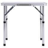Vidaxl campingtafel inklapbaar 60x45 cm aluminium wit - afbeelding 3