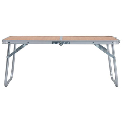 Vidaxl campingtafel inklapbaar 60x40 cm aluminium bruin