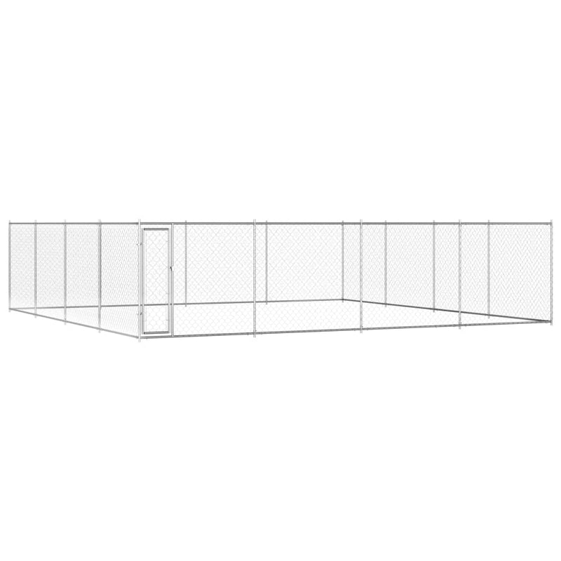 VidaXL Hondenkennel voor buiten 760x760x185 cm gegalvaniseerd staal