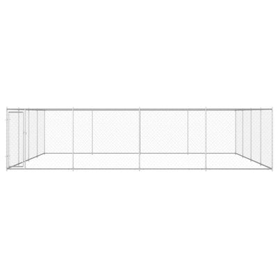 VidaXL Hondenkennel voor buiten 760x760x185 cm gegalvaniseerd staal