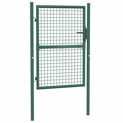 Vidaxl hekpoort staal 100x125 cm groen