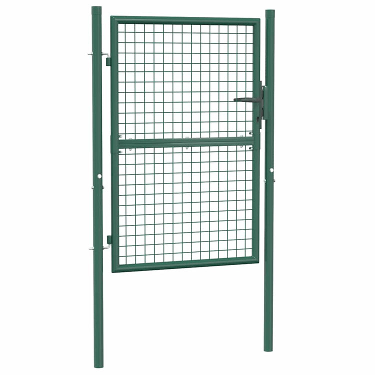 Vidaxl hekpoort staal 100x125 cm groen