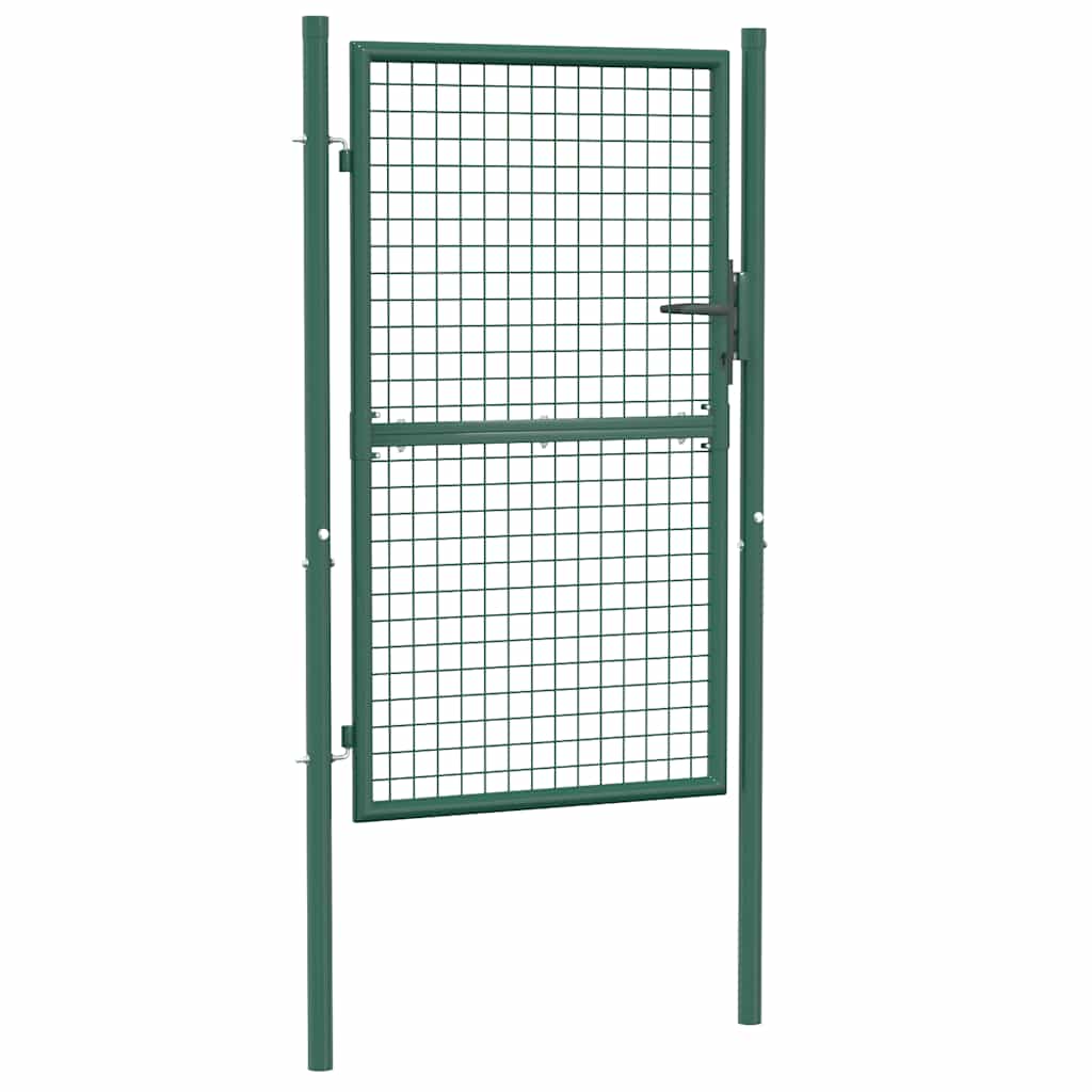 Vidaxl hekpoort staal 100x150 cm groen