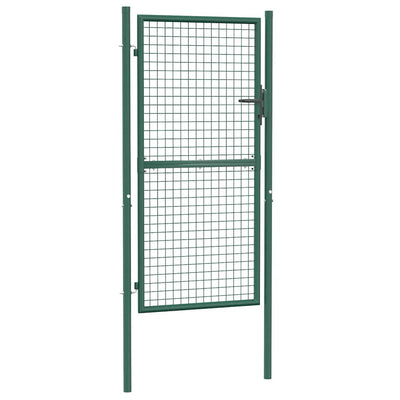 Vidaxl hekpoort staal 100x175 cm groen