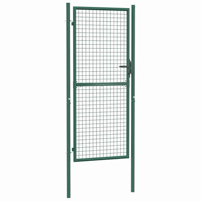 Vidaxl hekpoort staal 100x200 cm groen