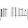 Vidaxl hekpoort dubbele deur met speren bovenkant 400x175 cm