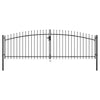 Vidaxl hekpoort dubbele deur met speren bovenkant 400x200 cm