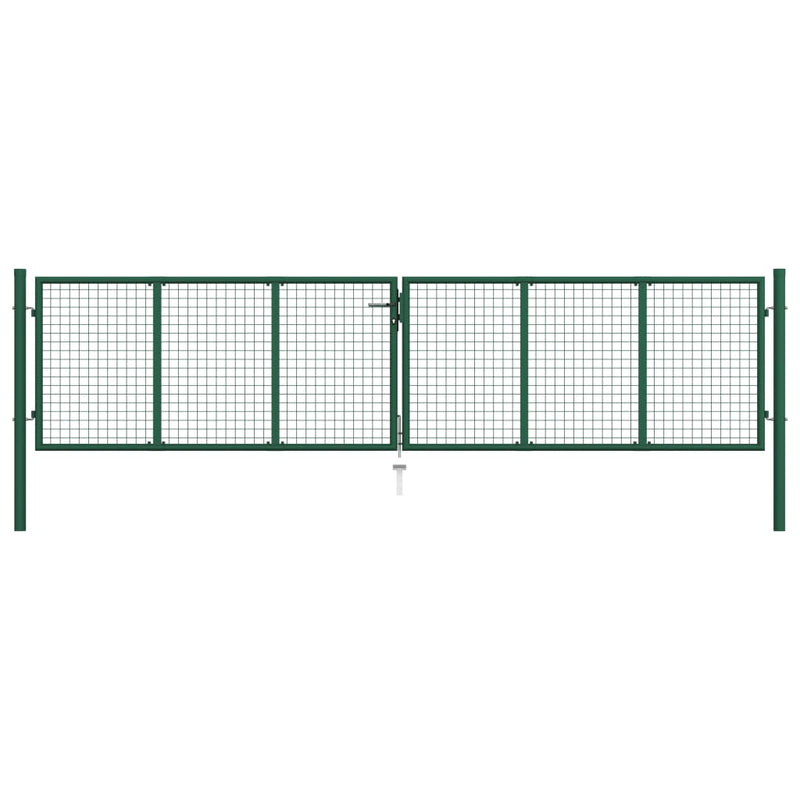 VidaXL Gaaspoort 390x100 cm staal groen