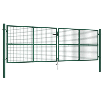 VidaXL Gaaspoort 390x125 cm staal groen
