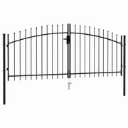 Vidaxl hekpoort woerden dubbele deur met puntige bovenkant 299,5x174,5 cm - afbeelding 1