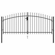 Vidaxl hekpoort woerden dubbele deur met puntige bovenkant 299,5x174,5 cm - afbeelding 2