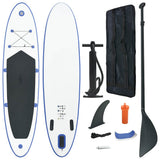 Vidaxl stand up paddleboardset opblaasbaar blauw en wit - afbeelding 1