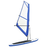 Vidaxl stand-up paddleboard opblaasbaar met zeilset blauw en wit - afbeelding 1