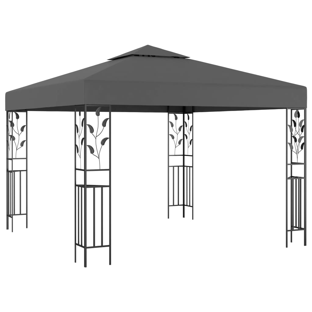 Vidaxl prieel 3x3 m antraciet