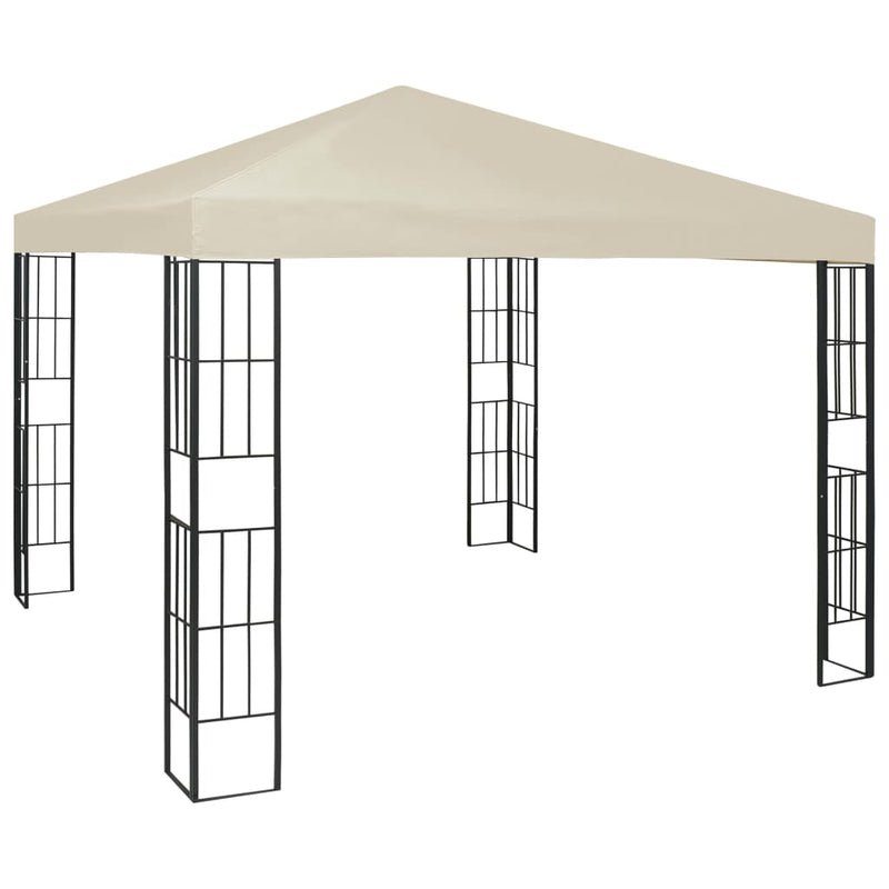 Vidaxl prieel 3x3 m crème