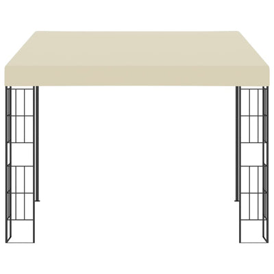 Vidaxl wandprieel 3x3 m stof crèmekleurig