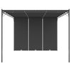 VidaXL Tuinprieel met zijgordijn 4x3x2,25 m antraciet