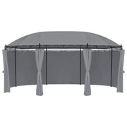 VidaXL Prieel met gordijnen 520x349x255 cm antracietkleurig - afbeelding 2