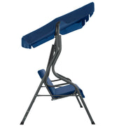 Vidaxl schommelbank 170x110x153 cm stof donkerblauw - afbeelding 3