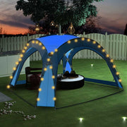 Vidaxl partytent met led en 4 zijwanden 3,6x3,6x2,3 m blauw - afbeelding 1