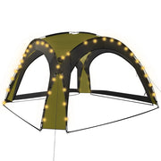 Vidaxl partytent met led en 4 zijwanden 3,6x3,6x2,3 m groen - afbeelding 2
