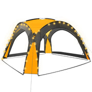Vidaxl partytent met led en 4 zijwanden 3,6x3,6x2,3 m geel - afbeelding 2
