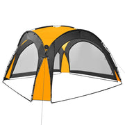 Vidaxl partytent met led en 4 zijwanden 3,6x3,6x2,3 m geel - afbeelding 3