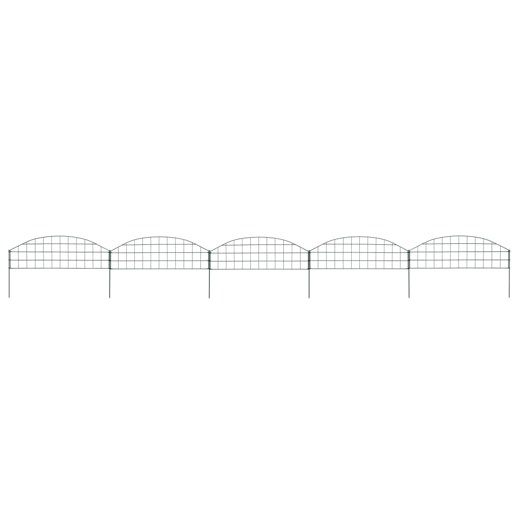 Vidaxl schuttingset gebogen 77,3x26 cm groen