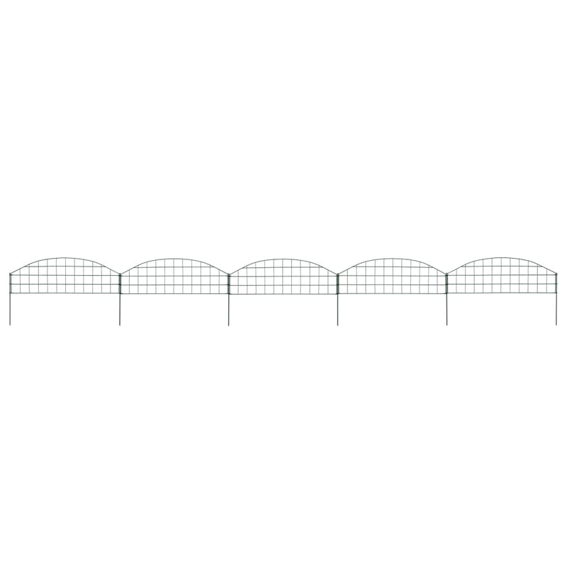 Vidaxl schuttingset gebogen 77,3x26 cm groen