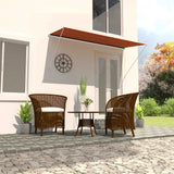 Vidaxl luifel uittrekbaar 300x150 cm oranje en bruin - afbeelding 1