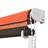 Vidaxl luifel uittrekbaar 400x150 cm oranje en bruin - afbeelding 3