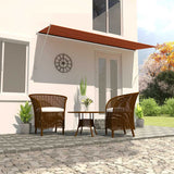Vidaxl luifel uittrekbaar 400x150 cm oranje en bruin - afbeelding 1