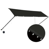 Vidaxl luifel uittrekbaar met led 400x150 cm antraciet - afbeelding 2