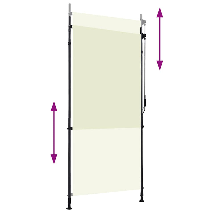 Vidaxl rolgordijn voor buiten 100x270 cm crème
