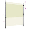 Vidaxl rolgordijn voor buiten 200x270 cm crème