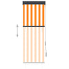 Vidaxl rolgordijn voor buiten 60x250 cm wit en oranje