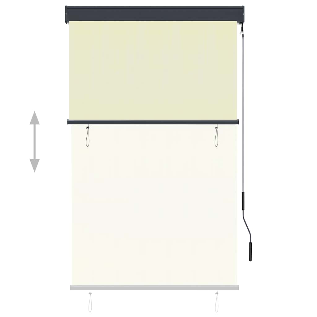 Vidaxl rolgordijn voor buiten 100x250 cm crème